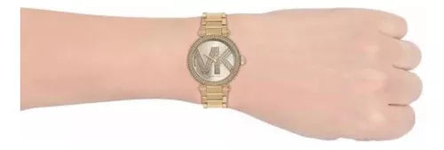 Michael Kors Parker Pave Gold Dial Gold Steel Strap Watch for Women - MK6659 Buy Now By Michael Kors