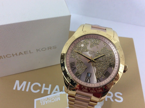 Michael Kors Layton Rose Gold Dial Gold Stainless Steel Strap Watch for Women - MK6476 Buy Now By Michael Kors