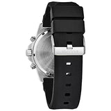 Bulova Marine Star Chronograph Black Dial Black Rubber Strap Watch for Men - 98B127 Buy Now By Bulova