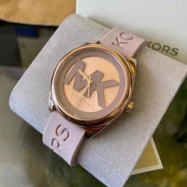 Michael Kors Janelle Three Hand Rose Gold Dial Pink Rubber Strap Watch For Women - MK7139 Buy Now By Michael Kors