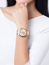 Fossil Boyfriend Multifunction Rose Gold Dial Rose Gold Steel Strap Watch for Women - ES3885 Buy Now By Fossil