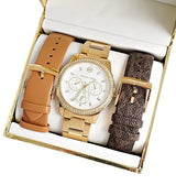 Michael Kors Tibby Multifunction White Dial Gold Steel Strap Watch for Women - MK6969 Buy Now By Michael Kors