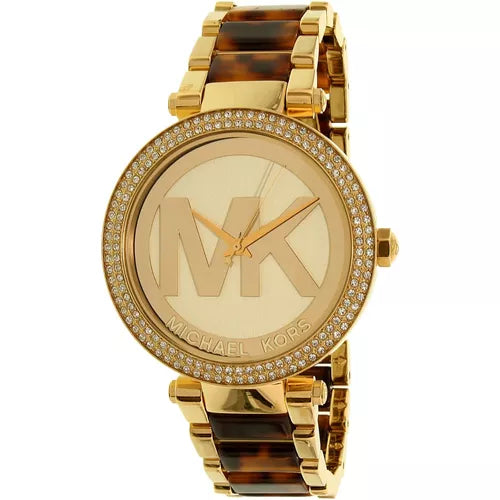 Michael Kors Parker Chronograph Gold Dial Two Tone Steel Strap Watch for Women - MK6109 Buy Now By Michael Kors