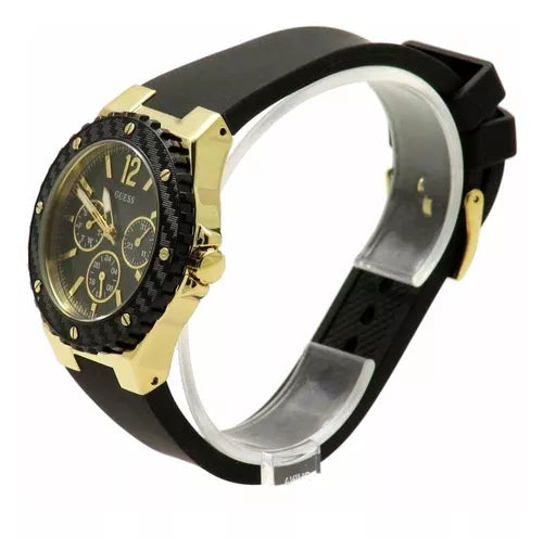Shop Guess Overdrive Black Dial Black Rubber Strap Watch for Women - W0149L4 in USA