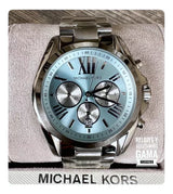 Michael Kors Bradshaw Chronograph Blue Dial Silver Steel Strap Watch For Women - MK6099 Buy Now By Michael Kors