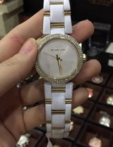 Michael Kors Delray Rose Gold Dial White Steel Strap Watch for Women - MK4315 Buy Now By Michael Kors