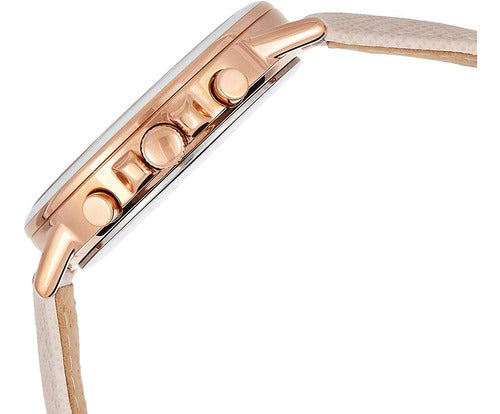 Shop Tommy Hilfiger Carly Cream Dial Cream Leather Strap Watch for Women -1781789 in USA