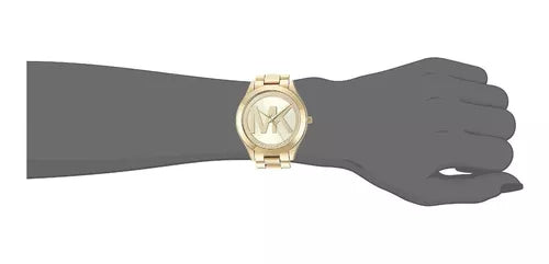 Michael Kors Slim Runway Analog Gold Dial Gold Steel Strap Watch For Women - MK3739 Buy Now By Michael Kors