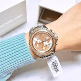 Michael Kors Everest Chronograph Gold Dial Silver Steel Strap Watch For Women - MK5870 Buy Now By Michael Kors