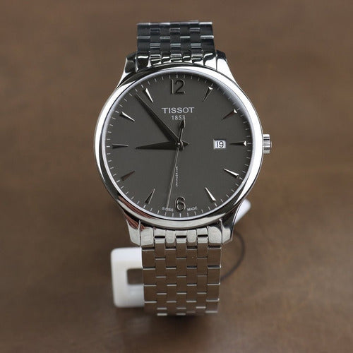 Tissot T Classic Tradition Grey Dial Silver Steel Strap Watch For Men - T063.610.11.067.00 Buy Now By Tissot