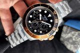 Fossil FB-03 Chronograph Black Dial Silver Steel Strap Watch for Men - FS5768 Buy Now By Fossil