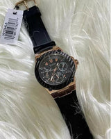 Guess Zena Chronograph Black Dial Black Rubber Strap Watch For Women - W1094L6 Buy Now By Guess