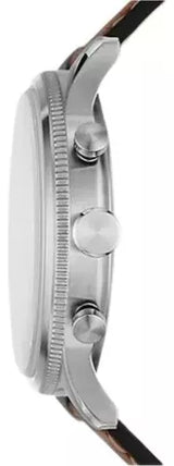 Fossil Retro Pilot Chronograph Silver Dial Brown Leather Strap Watch for Men - FS5809 Buy Now By Fossil