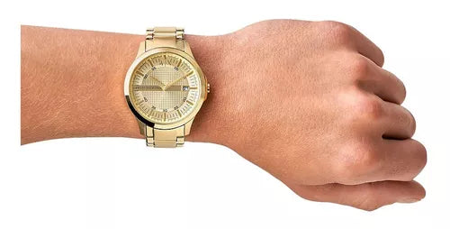 Armani Exchange Hampton Chronograph Gold Dial Gold Steel Strap Watch For Men - AX2415 Buy Now By Armani Exchange