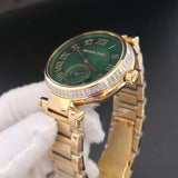 Michael Kors Skylar Green Dial Gold Steel Strap Watch for Women - MK6065 Buy Now By Michael Kors