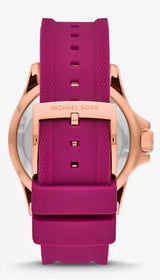 Michael Kors Everest Pave Crystals Pink Dial Pink Rubber Strap Watch for Women - MK7441 Buy Now By Michael Kors