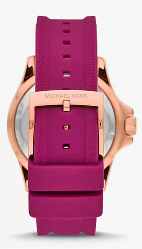 Michael Kors Everest Pave Crystals Pink Dial Pink Rubber Strap Watch for Women - MK7441 Buy Now By Michael Kors