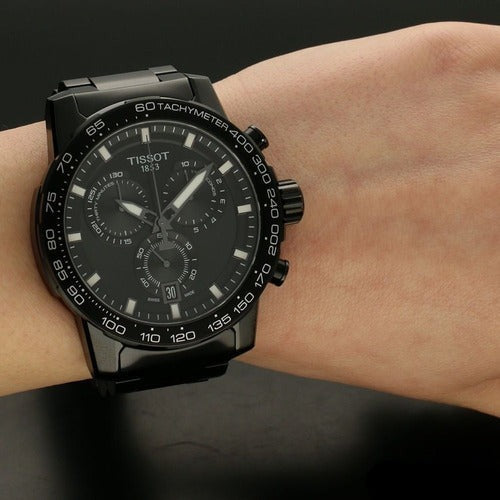 Tissot Supersport Chrono Black Dial Black Steel Strap Watch For Men - T125.617.33.051.00 Buy Now By Tissot