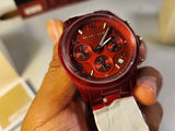 Michael Kors Runway Analog Chronograph Red Dial Red Steel Strap Watch for Women - MK7436 Buy Now By Michael Kors