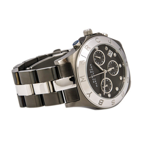 Marc Jacobs Blade Chronograph Black Dial Two Tone Steel Strap Watch for Women - MBM3179 Buy Now By Marc Jacobs