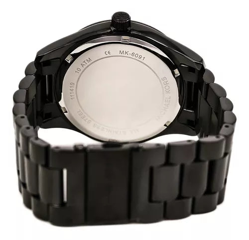 Michael Kors Layton Pave Black Dial Black Steel Strap Watch for Women - MK6091 Buy Now By Michael Kors