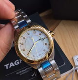 Shop Tag Heuer Formula 1 Diamonds Mother of Pearl White Dial Two Tone Steel Strap Watch for Women - WBJ1421.BB0648 in USA