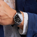 Tissot T Classic Bridgeport Black Dial Black Leather Strap Watch For Men - T097.410.16.058.00 Buy Now By Tissot