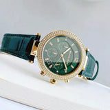 Michael Kors Parker Chronograph Green Dial Green Leather Strap Watch For Women - MK6985 Buy Now By Michael Kors