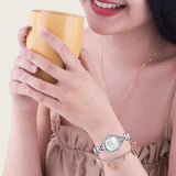 Shop Swarovski Crystal Flower Silver Dial Silver Steel Strap Watch for Women - 5547622 in USA