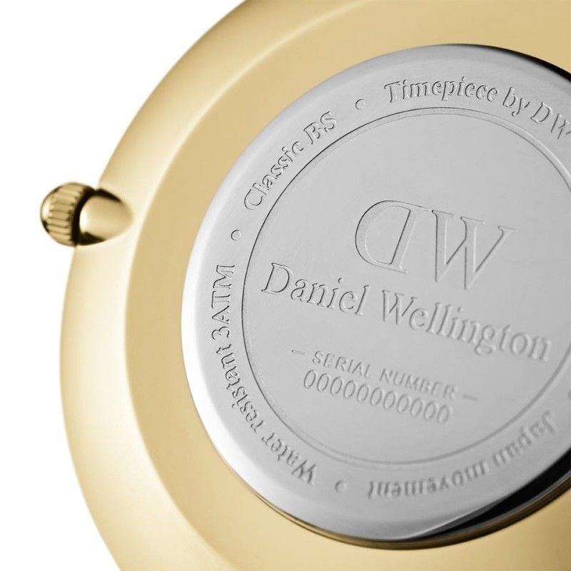 Daniel Wellington Petite Evergold Black Dial Gold Mesh Strap Watch For Women - DW00100345