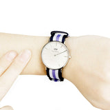 Daniel Wellington Classic Trinity White Dial Three Tone Nylon Strap Watch For Women - 0609DW Buy Now By Daniel Wellington
