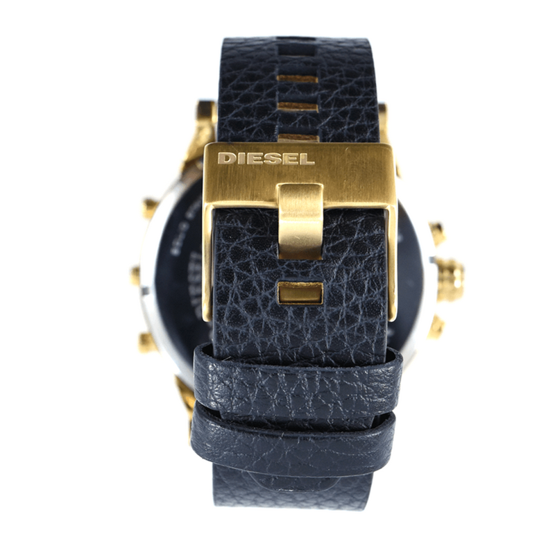 Diesel Mr Daddy Chronograph Black Dial Black Leather Strap Watch For Men - DZ7371 Buy Now By Diesel