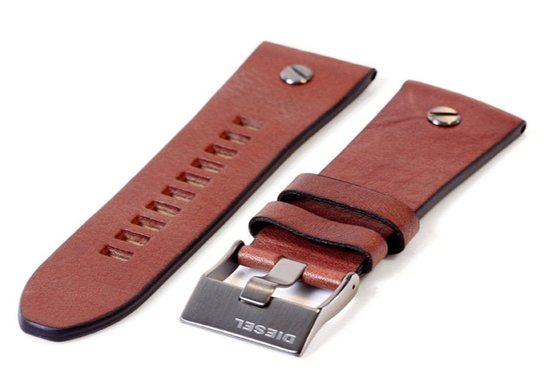 Shop Diesel Mr Daddy Blue Dial Brown Leather Strap Watch For Men - DZ7314 in USA