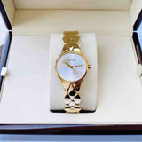 Calvin Klein Snake Silver Dial Yellow Gold Steel Strap Watch For Women - K6E23546 Buy Now By Calvin Klein
