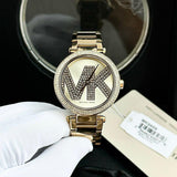 Michael Kors Parker Pave Gold Dial Gold Steel Strap Watch for Women - MK6659 Buy Now By Michael Kors