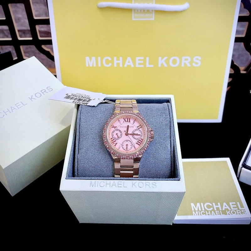 Michael Kors Mini Camille Multifunction Rose Gold Dial Rose Gold Steel Strap Watch For Women - MK7273 Buy Now By Michael Kors