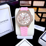 Michael Kors Mini Pilot Quartz Rose Gold Dial Pink Silicone Strap Watch For Women - MK7375 Buy Now By Michael Kors