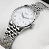 Mido Baroncelli III Automatic White Dial Silver Steel Strap Watch For Women - M7600.4.26.1 Buy Now By Mido