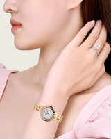 Swarovski Lovely Crystals Mother of Pearl Dial Rose Gold Steel Strap Watch for Women - 5261496 Buy Now By Swarovski