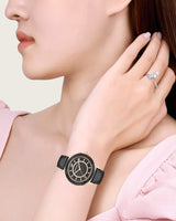 Swarovski Octea Lux Black Dial Black Leather Strap Watch for Women - 5414410 Buy Now By Swarovski