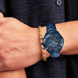 Swarovski Octea Lux Sport Chronograph Blue Dial Blue Steel Strap Watch for Women - 5610475 Buy Now By Swarovski
