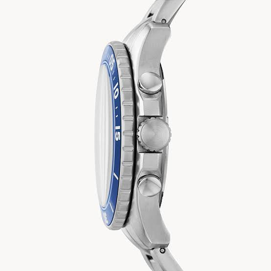 Fossil FB-03 Chronograph Black Dial Silver Steel Strap Watch for Men - FS5767 Buy Now By Fossil