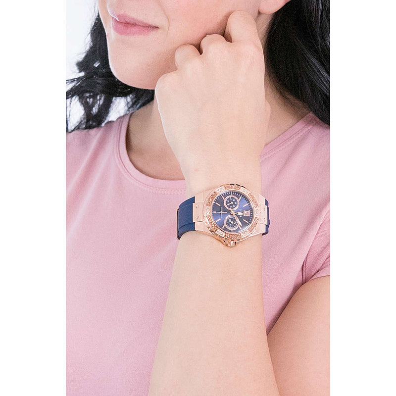 Guess Limelight Blue Dial Blue Silicone Strap Watch For Women - W1053L1 Buy Now By Guess