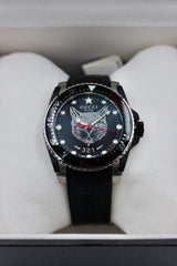 Shop Gucci Dive Feline Black Dial Black Rubber Strap Watch For Men - YA136320 in USA