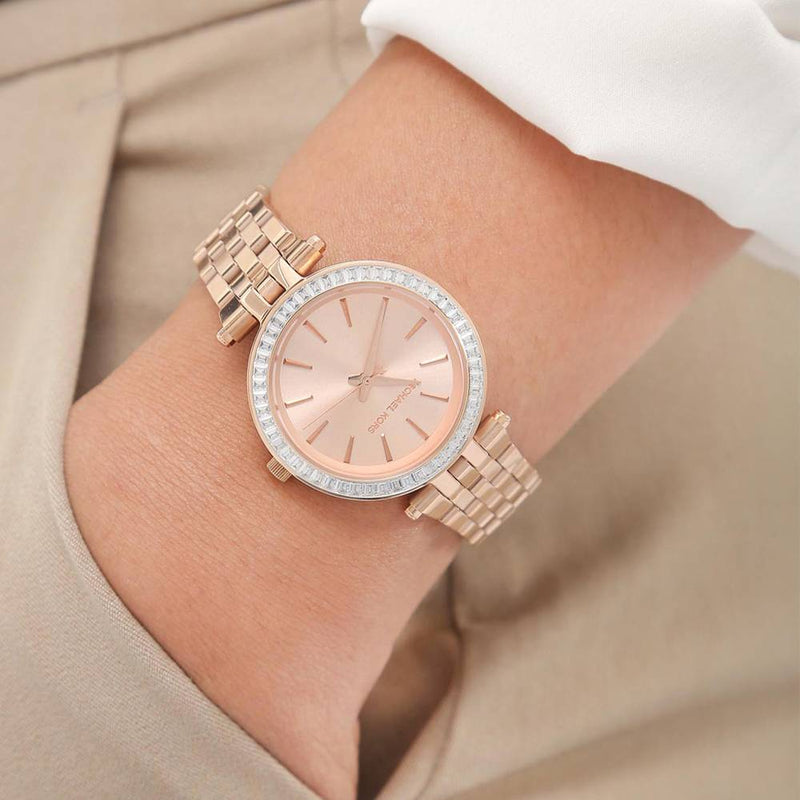 Michael Kors Darci Rose Gold Dial Rose Gold Stainless Steel Strap Watch for Women - MK3366 Buy Now By Michael Kors