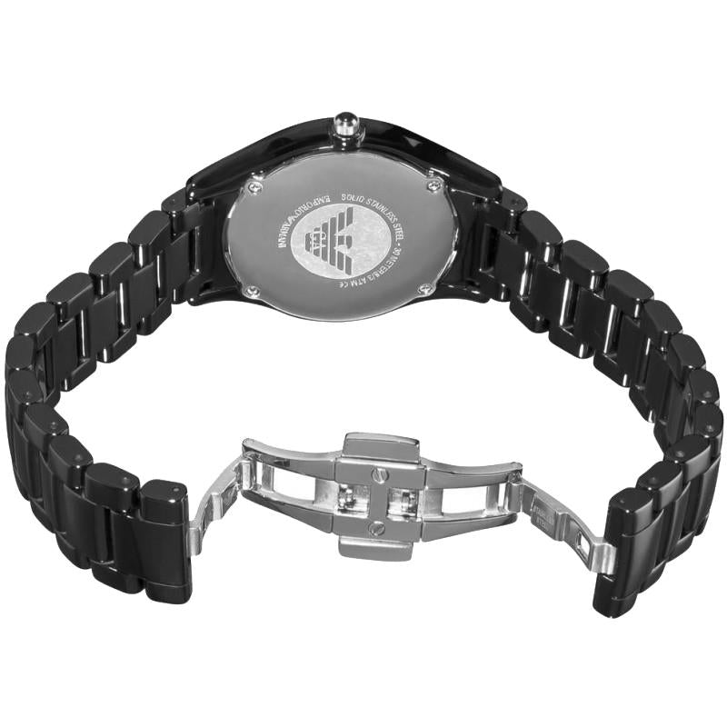 Emporio Armani Ceramica Quartz Black Dial Black Steel Strap Watch For Women - AR1402 Buy Now By Emporio Armani