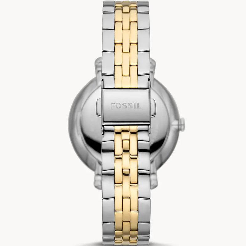 Fossil Jacqueline Analog Moonphase Mother of Pearl White Dial Two Tone Steel Strap Watch for Women - ES5166 Buy Now By Fossil