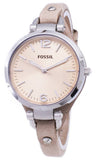 Fossil Georgia Bone Grey Dial Beige Leather Strap Watch for Women - ES2830