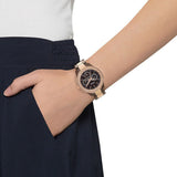 Fossil Stella Multifunction Brown Dial Two Tone Steel Strap Watch for Women - ES4079