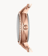 Fossil Virginia White Dial Rose Gold Steel Strap Watch for Women - ES3284 Buy Now By Fossil